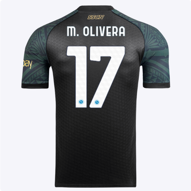 drittes em-spieltrikot des ssc neapel 20232024 – 17 – mathías olivera Kategorie | SSC Napoli Trikots für Wahre Fans