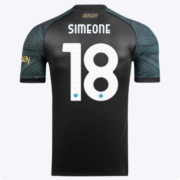 drittes em-spieltrikot des ssc neapel 20232024 – 18 – giovanni simeone Kategorie | SSC Napoli Trikots für Wahre Fans