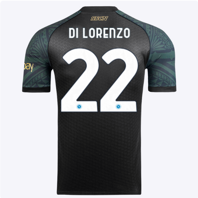 drittes em-spieltrikot des ssc neapel 20232024 – 22 – giovanni di lorenzo Kategorie | SSC Napoli Trikots für Wahre Fans
