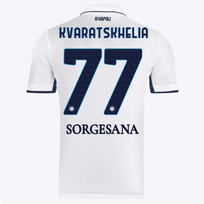 ssc neapel auswärtstrikot 20242025 – 77 – khvicha kvaratskhelia Kategorie | SSC Napoli Trikots für Wahre Fans