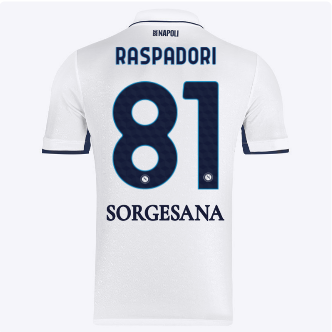 ssc neapel auswärtstrikot 20242025 – 81 – giacomo raspadori Kategorie | SSC Napoli Trikots für Wahre Fans