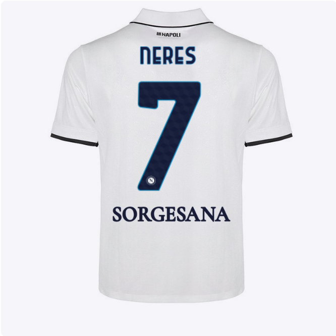 ssc neapel auswärtstrikot für kinder 20242025 – 7 – david neres Kategorie | SSC Napoli Trikots für Wahre Fans