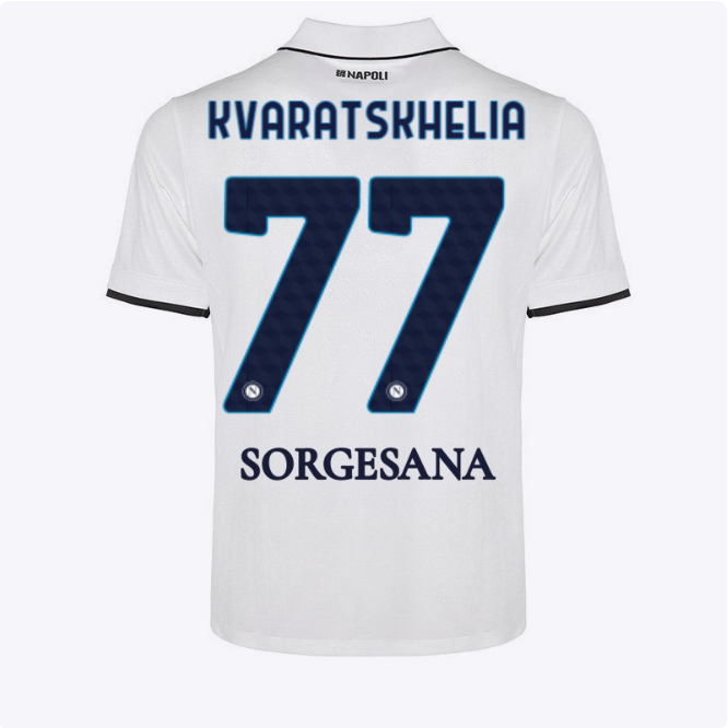 ssc neapel auswärtstrikot für kinder 20242025 – 77 – khvicha kvaratskhelia Kategorie | SSC Napoli Trikots für Wahre Fans