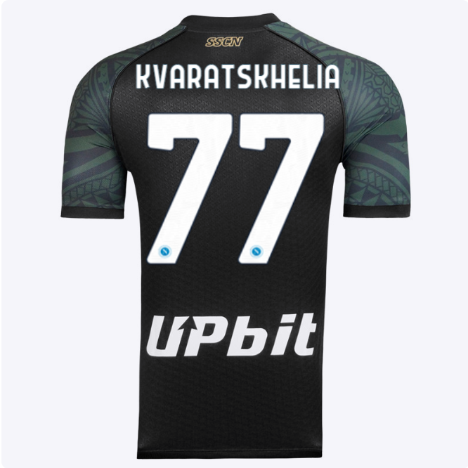 ssc neapel drittes spieltrikot 20232024 – 77 – khvicha kvaratskhelia Kategorie | SSC Napoli Trikots für Wahre Fans