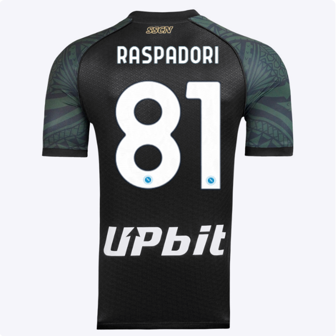 ssc neapel drittes spieltrikot 20232024 – 81 – giacomo raspadori Kategorie | SSC Napoli Trikots für Wahre Fans