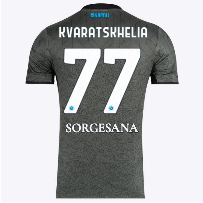 ssc neapel drittes spieltrikot 20242025 – 77 – khvicha kvaratskhelia Kategorie | SSC Napoli Trikots für Wahre Fans
