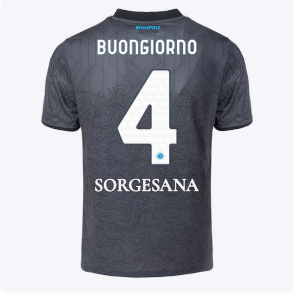 ssc neapel drittes spieltrikot für kinder 20242025 – 4 – alessandro buongiorno Kategorie | SSC Napoli Trikots für Wahre Fans
