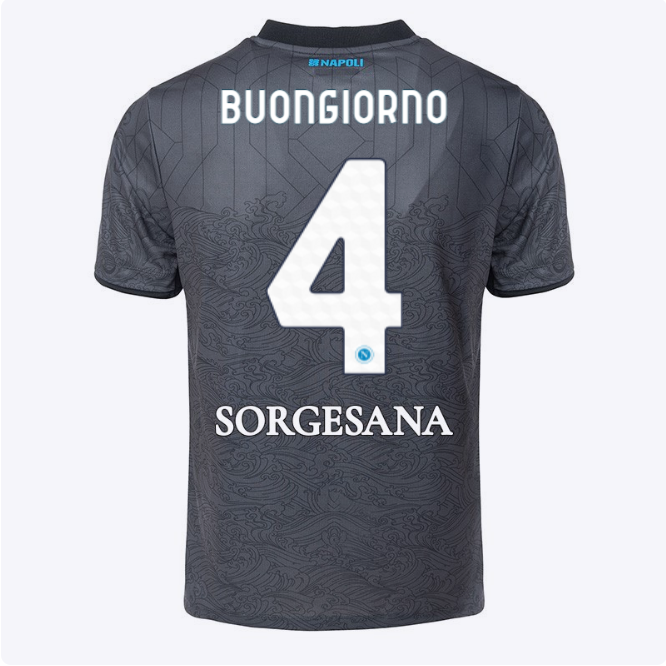 ssc neapel drittes spieltrikot für kinder 20242025 – 4 – alessandro buongiorno Kategorie | SSC Napoli Trikots für Wahre Fans