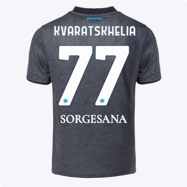 ssc neapel drittes spieltrikot für kinder 20242025 – 77 – khvicha kvaratskhelia Kategorie | SSC Napoli Trikots für Wahre Fans