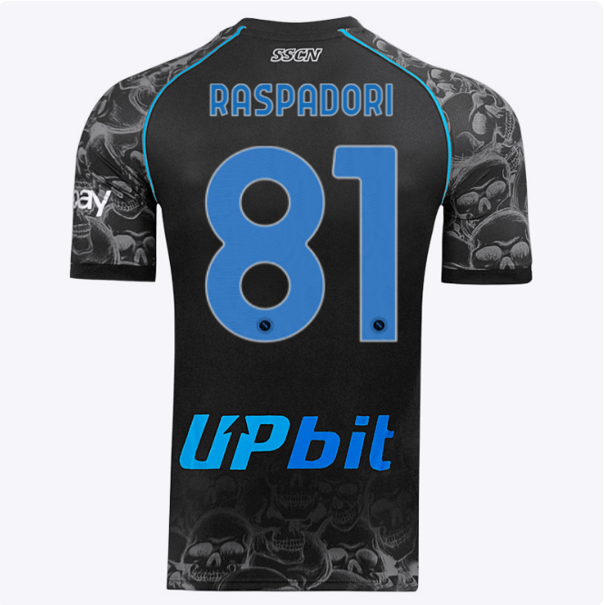 ssc neapel halloween-spieltrikot 20232024 – 81 – giacomo raspadori Kategorie | SSC Napoli Trikots für Wahre Fans