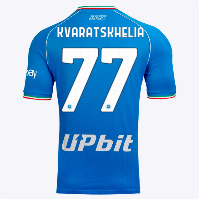 ssc neapel heimtrikot 20232024 – 77 – khvicha kvaratskhelia Kategorie | SSC Napoli Trikots für Wahre Fans