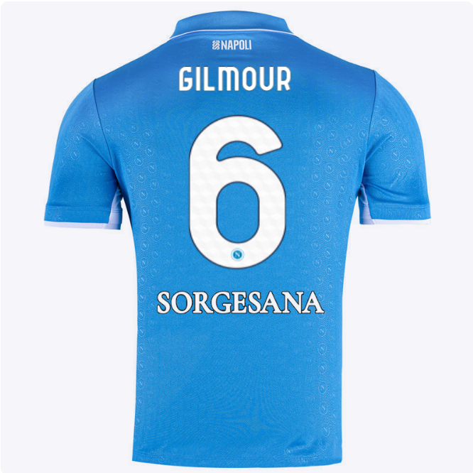 ssc neapel heimtrikot 20242025 – 6 – billy gilmour Kategorie | SSC Napoli Trikots für Wahre Fans