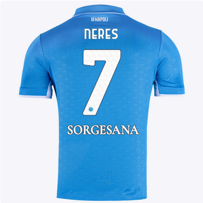 ssc neapel heimtrikot 20242025 – 7 – david neres Kategorie | SSC Napoli Trikots für Wahre Fans