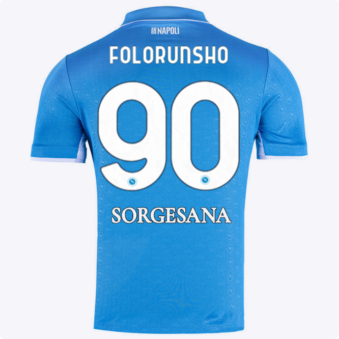 ssc neapel heimtrikot 20242025 – 90 – michael folorunsho Kategorie | SSC Napoli Trikots für Wahre Fans