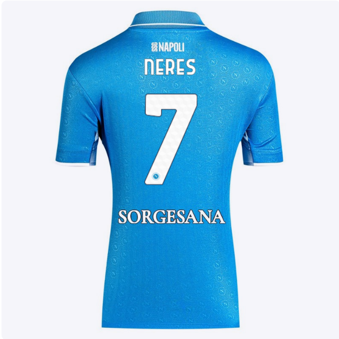 ssc neapel heimtrikot für damen 20242025 – 7 – david neres Kategorie | SSC Napoli Trikots für Wahre Fans