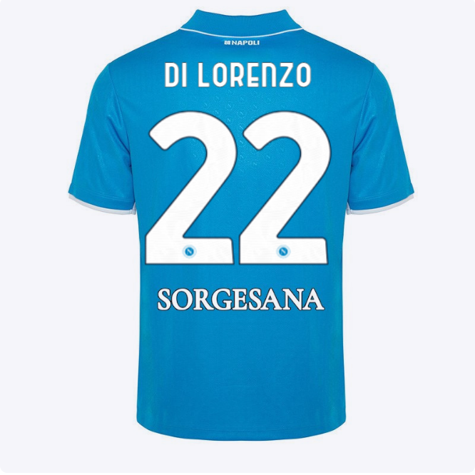 ssc neapel heimtrikot für kinder 20242025 – 22 – giovanni di lorenzo Kategorie | SSC Napoli Trikots für Wahre Fans