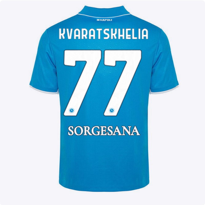 ssc neapel heimtrikot für kinder 20242025 – 77 – khvicha kvaratskhelia Kategorie | SSC Napoli Trikots für Wahre Fans